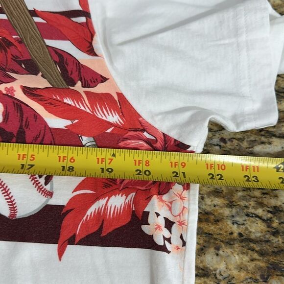 Tommy Bahama "Sport Home Rum" Hibiscus Tee In White Size S - Picture 5 of 8